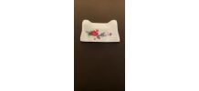 7 repose couverts en porcelaine motif fleurs