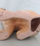 Ancien chien bouledogue en céramique