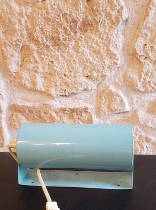 Lampe murale inclinable bleue vintage