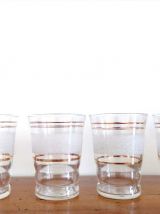 Service à liqueur verre givré 1950 