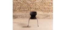 Chaise d'enfant avec pieds en métal chromé, signé Vanerum