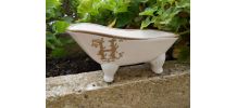 BAIGNOIRE PORTE SAVON CERAMIQUE NEUF BLANC CREME HY 
