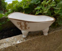 BAIGNOIRE PORTE SAVON CERAMIQUE NEUF BLANC CREME HY 