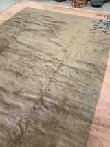 Tapis ancien Chinois Art Deco fait main, 1B911