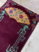 Tapis ancien Chinois Art Deco fait main, 1B915