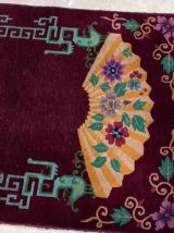 Tapis ancien Chinois Art Deco fait main, 1B915
