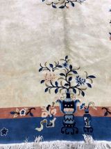 Tapis vintage Chinois Art Deco fait main, 1B916