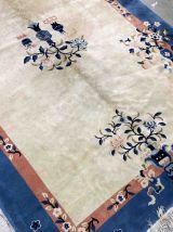 Tapis vintage Chinois Art Deco fait main, 1B916