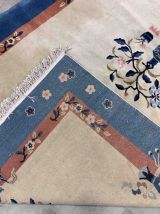 Tapis vintage Chinois Art Deco fait main, 1B916