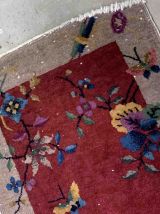Tapis ancien Chinois Art Deco fait main, 1B918