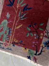 Tapis ancien Chinois Art Deco fait main, 1B918