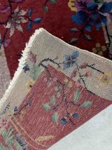 Tapis ancien Chinois Art Deco fait main, 1B918