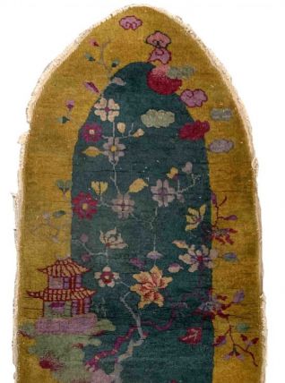 Tapis ancien Chinois Art Deco fait main, 1B920