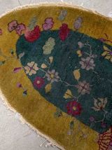 Tapis ancien Chinois Art Deco fait main, 1B920