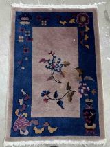 Tapis ancien Chinois Art Deco fait main, 1B921