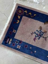 Tapis ancien Chinois Art Deco fait main, 1B921