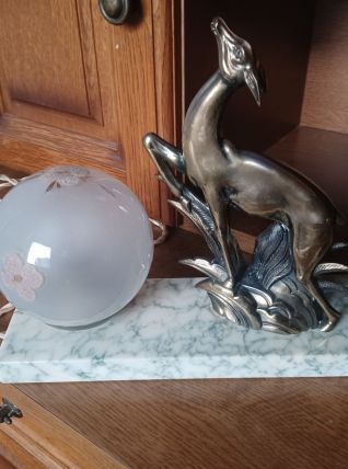 ELEGANTE LAMPE DE CHEVET- VEILLEUSE " BICHE" ART DÉCO