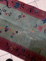 Tapis ancien Chinois Art Deco fait main, 1V03