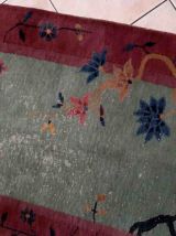Tapis ancien Chinois Art Deco fait main, 1V03