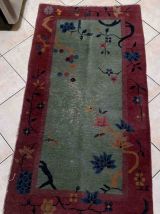 Tapis ancien Chinois Art Deco fait main, 1V03