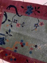 Tapis ancien Chinois Art Deco fait main, 1V03