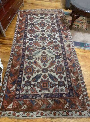 Tapis ancien Northwest Oriental fait main, 1V08