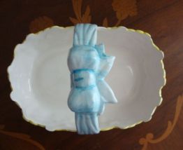 Vide poche vintage  en céramique déco poussins
