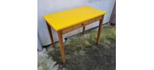 BUREAU CHENE MASSIF LAQUE JAUNE