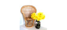 Fauteuil Emmanuelle en rotin de poupée 48 cm 