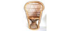 Fauteuil Emmanuelle en rotin de poupée 48 cm 
