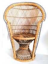 Fauteuil Emmanuelle en rotin de poupée 48 cm 