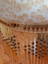 Suspension vintage globe et pampille en verre