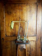 Rare lampe de bureau en laiton et plexiglas - design italien