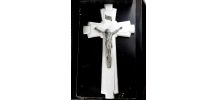 Grande croix catholique en faience (60 cm) - Choisy-le-Roi 