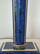 lampe a posé en bakélite bleue marbré 