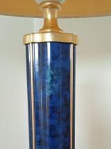 lampe a posé en bakélite bleue marbré 