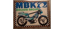 Plaque métal MBK Magnum racing