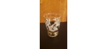 Lot de 8 verres vintage années 70 à liseré doré