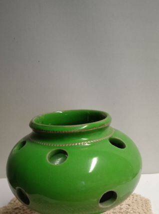 Photophore. Vert &amp; Or - Tea light holder. Green &amp; Gold