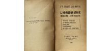 Livre ancien 1935 : L’homéopathie, médecine spiritualiste