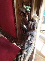 Spectaculaire fauteuil d'apparat ou trône XIXéme