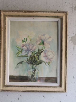 Nature morte aquarelle bouquet de pivoines