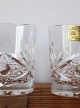 Set de 6 verres en cristal de luxe taillé