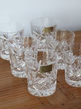 Set de 6 verres en cristal de luxe taillé