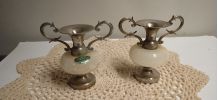 Bougeoirs coniques en onyx - Onyx Taper Candle Holders