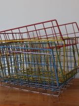Set de 5 paniers de rangement métalliques