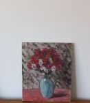 Huile sur toile bouquet d’œillets