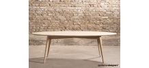 Table à manger ovale sur-mesure en chêne massif