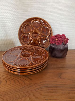Set de 6 assiettes à coquillages 