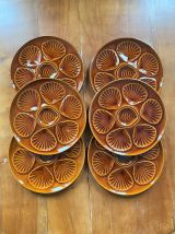 Set de 6 assiettes à coquillages 